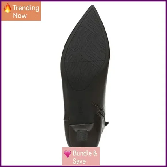 Women's Faux Leather Ankle Boots with Kitten Heel, Side Zipper